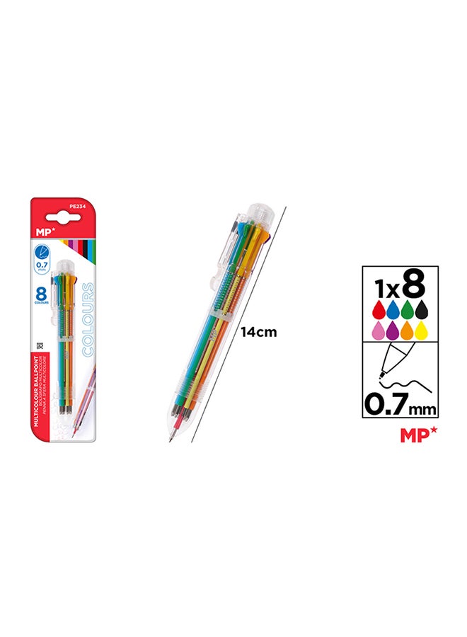 MP قلم حبر جاف بأربعة ألوان 0.7 مم