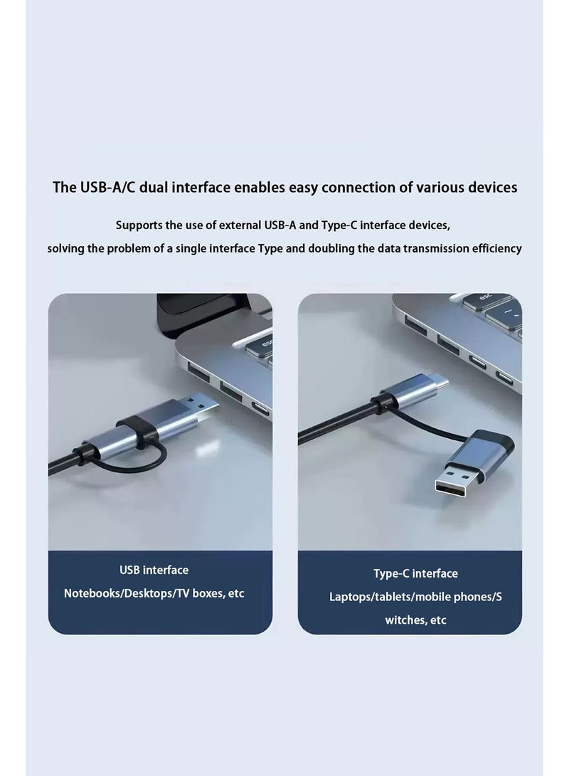 8-in-2 USB hub, MACBOOK converter, apple MacBook Samsung MacBook Hub，computer card reader - Image 3