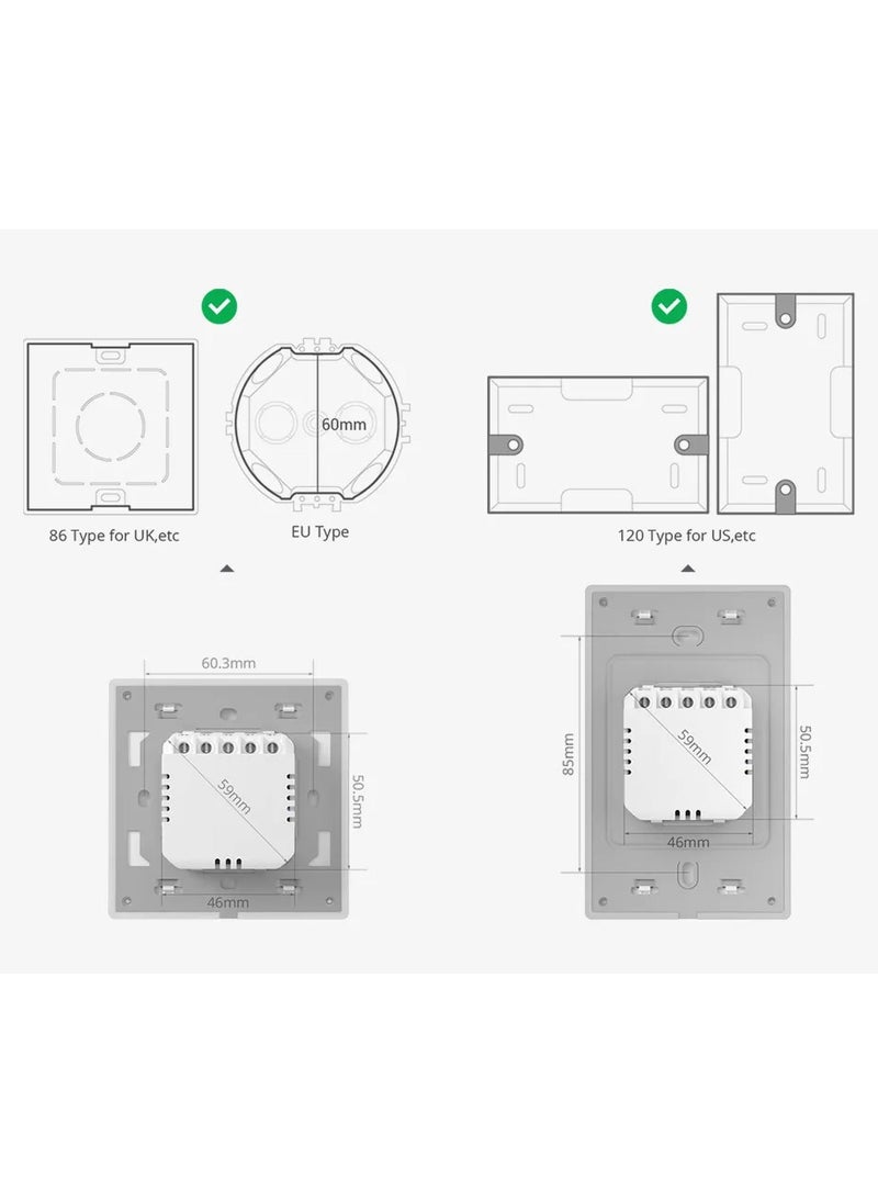 SONOFF - SONOFF Touch switch 4-Gang T5-4C-120 - Image 1