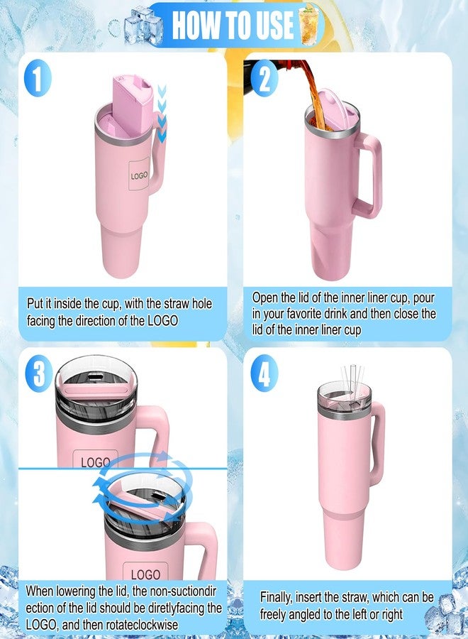 Hysagtek 2-in-1 Drink Separator for Stanley Cup 40 oz, Silicone Liner Divider, Reusable Liner Separator Compatible with Stanley Tumbler 40 oz - Image 4