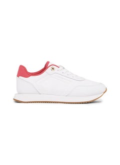 TOMMY HILFIGER Women's  Essential Runner Sneakers, White - Leather  - Image 1