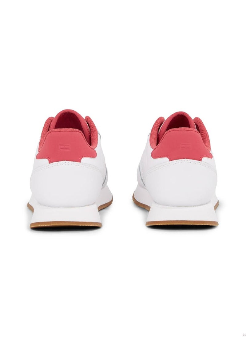 TOMMY HILFIGER Women's  Essential Runner Sneakers, White - Leather  - Image 4