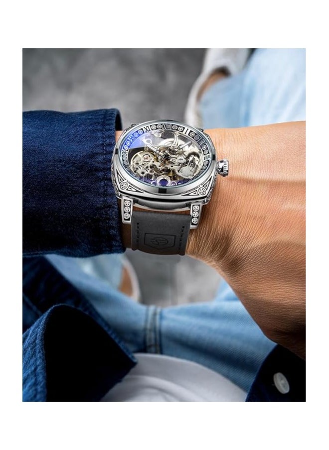 FORSINING Watches for Men Watch Genuine Leather Luxury Luminous Water Resistant Automatic Mechanical Wristwatch  - Image 2