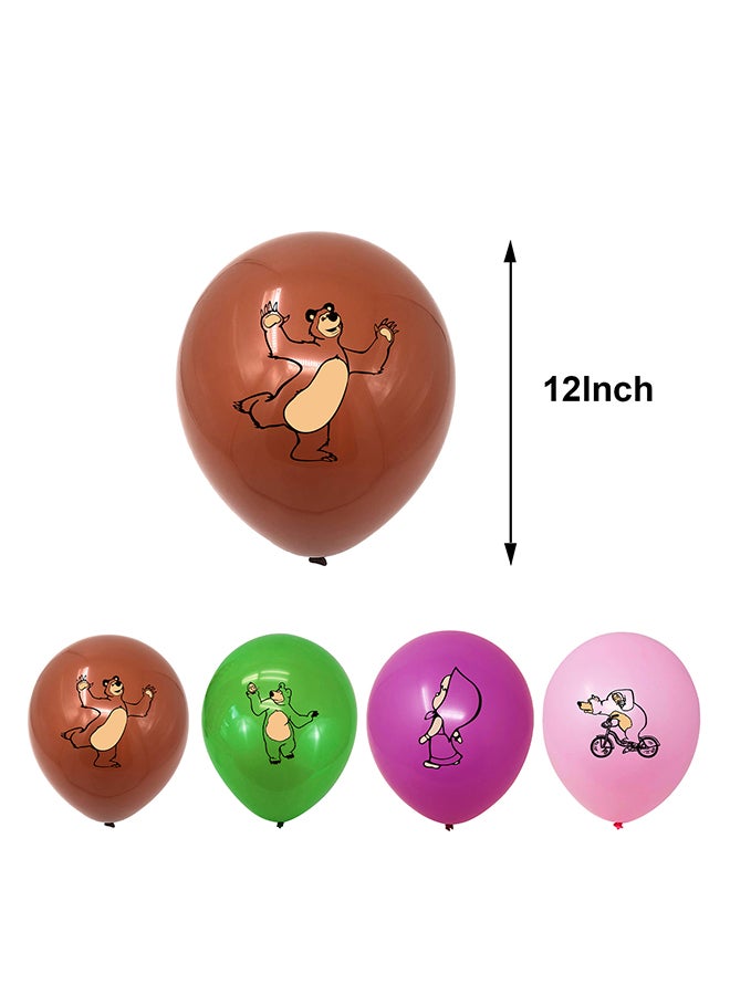 Loquat Martha u0026 The Bear Theme Birthday Party Balloon Decoration Set - Image 3
