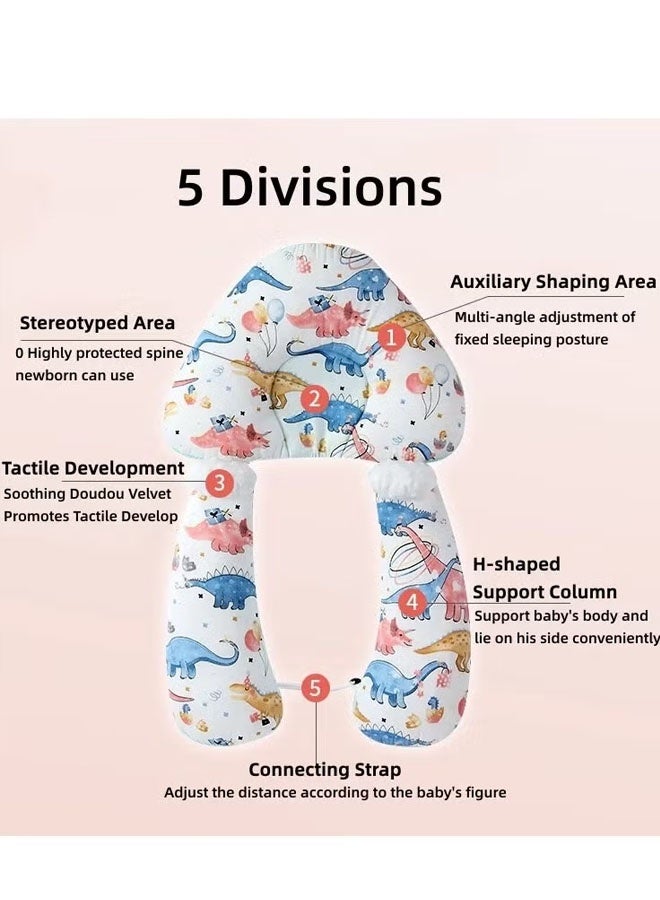 Vinnatsu 2 in 1 Baby Pillow for Baby sleeping and Feeding Baby Head Shaping Pillow With 2 Removable Fixing Posts Baby's Head Shaping Pillow Babies and Toddler Bedding, Neck Support Baby Memory Foam Pillow , Adjustable Height - Image 3