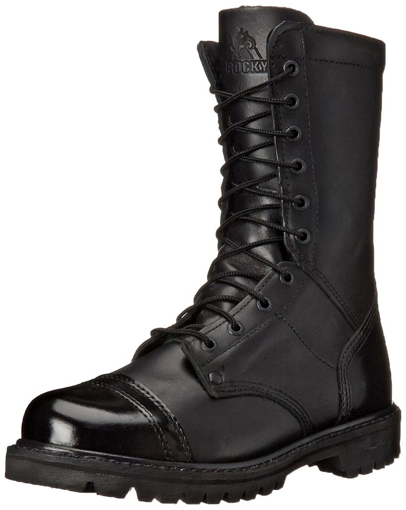 ROCKY Side Zipper Jump Boot, Black, Size 7(ME) - Image 1