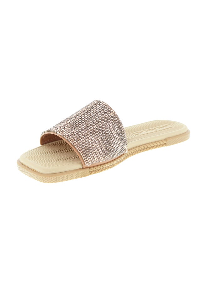 MOLECA Solid Slip-On Flat Sandals - Image 1