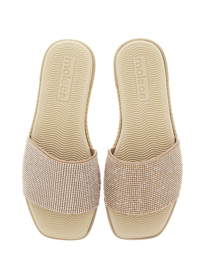 MOLECA Solid Slip-On Flat Sandals - Image 4