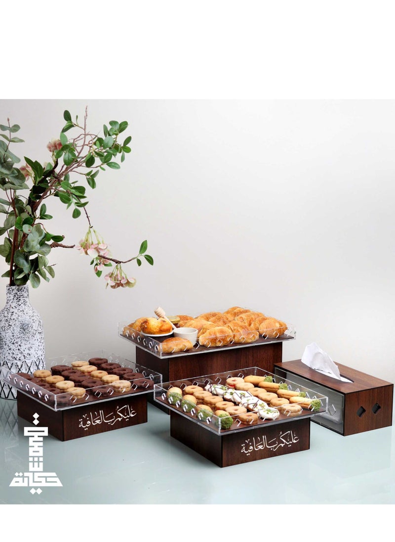 Story Of Candle - Brown color buffet tables package It comes with an Arabic phrase - Image 1