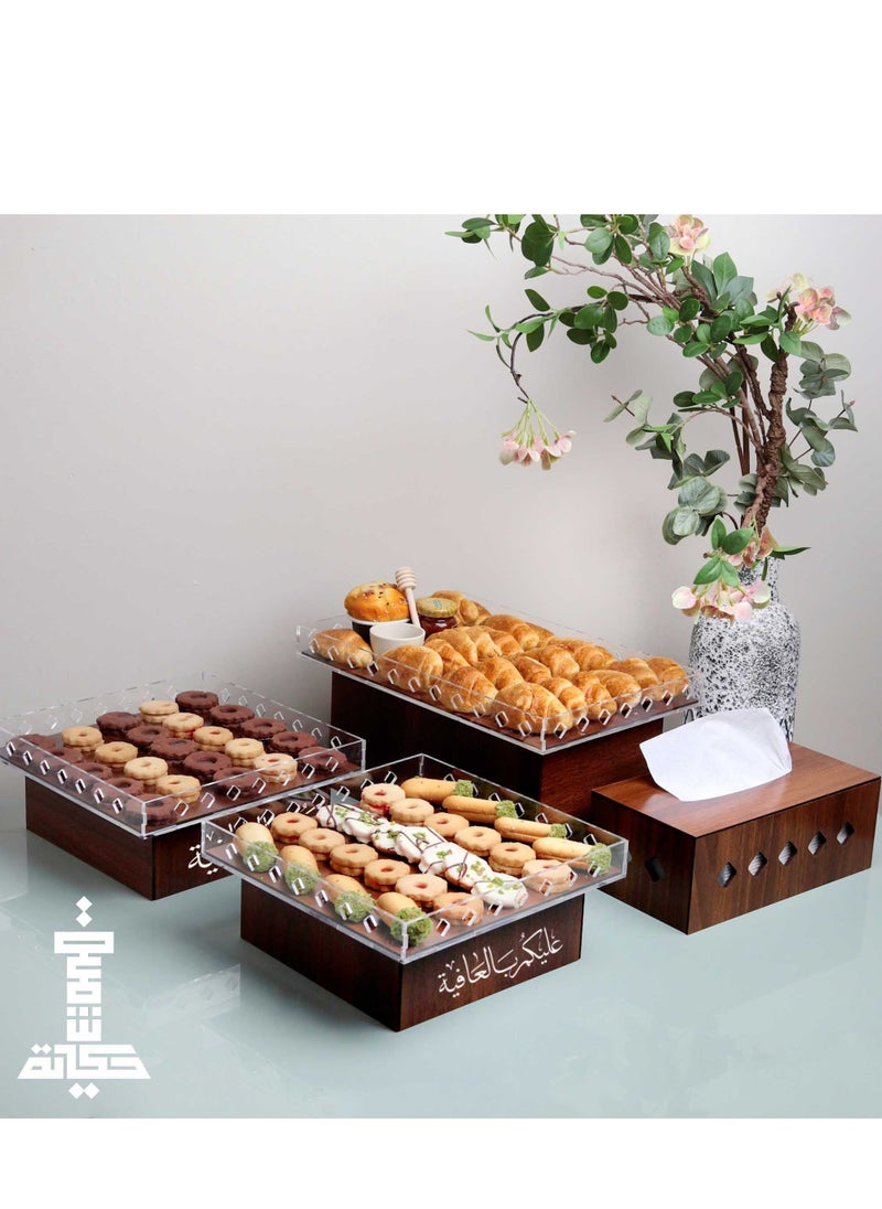 Story Of Candle - Brown color buffet tables package It comes with an Arabic phrase - Image 1