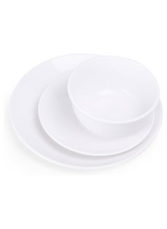 Shallow Shallow 18-Piece Porcelain Dinnerware Set – Elegant Ceramic Crockery for 6 | Includes 26.8 cm Dinner Plates, 20 cm Side Plates, and 15 cm Bowls, White  - Image 5