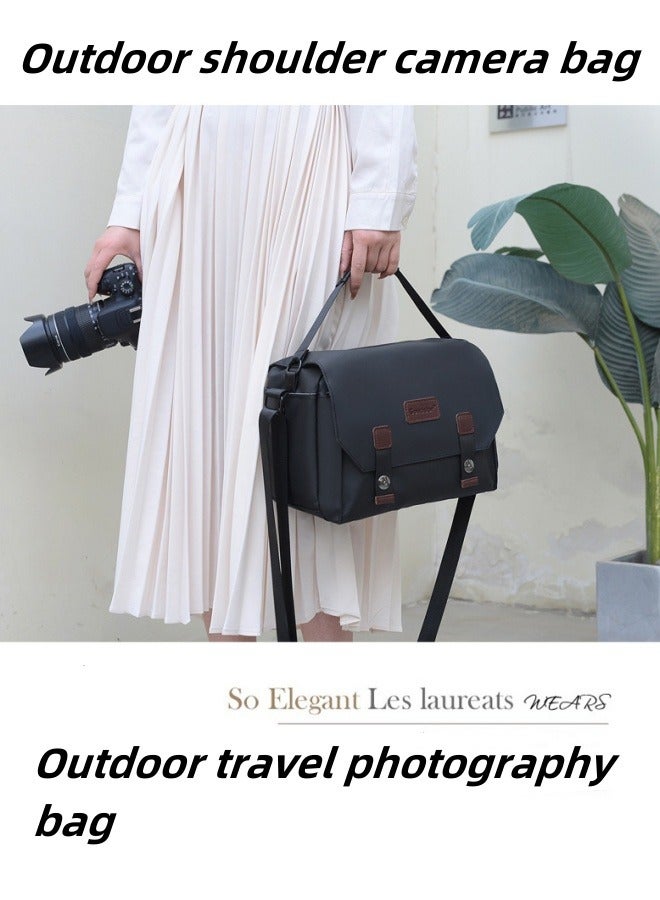 M MIAOYAN One-shoulder messenger outdoor travel camera bag wear-resistant and load-reducing SLR micro single digital waterproof portable photography bag  - Image 2