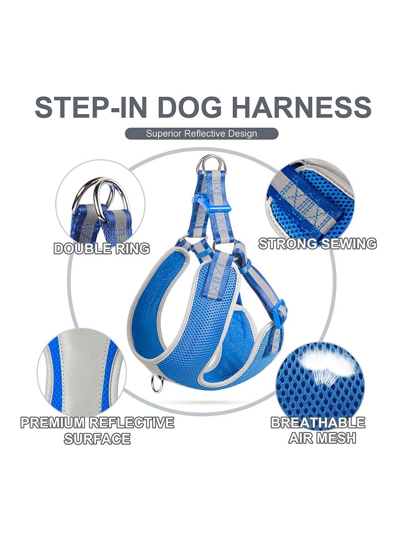 Fida Step-in Dog Harness – Reflective Blue - Medium - Image 4