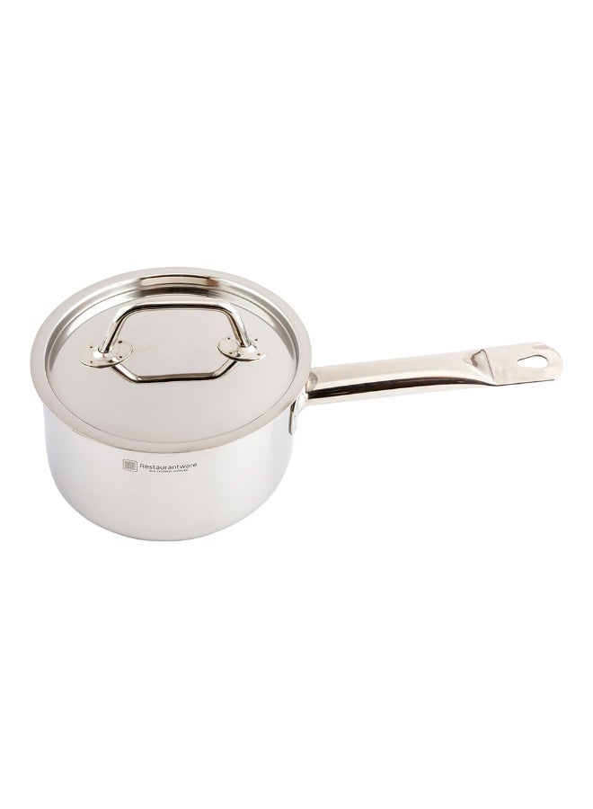 Restaurantware LID ONLY: Met Lux Lid For 1.5 Quart Induction Sauce Pan, 1 Lid For Deep Sauce Pan - Sauce Pan Sold Separately, With Handle, Stainless Steel Lid For Cooking Pan, Mirror-Finish - Image 2