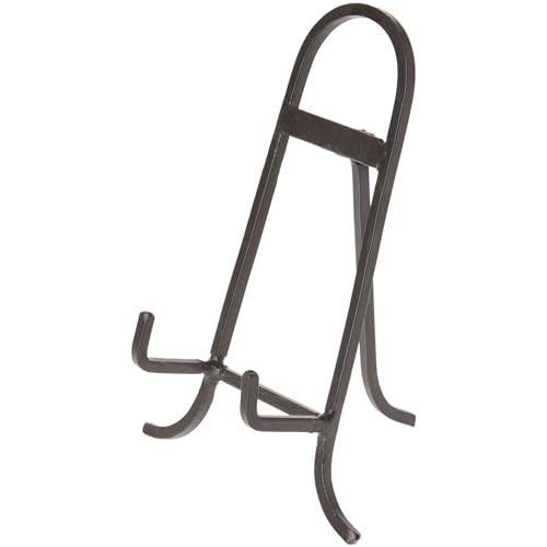 Bard's حامل باردي الأسود العتيق من الحديد المطاوع، 8.75 بوصة ارتفاع × 7 بوصة عرض × 4 بوصة عمق (لأطباق 7.5 - 12 بوصة)، عبوة من 2 - Image 2