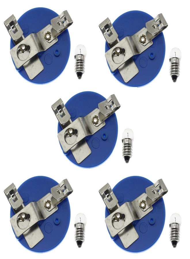 SQXBK 5PCS E10 Mini Bulb E10 Miniature Screw Base Light Bulbs with 5PCS E10 Bulb Holders for Simple Circuits Experiment, 1.5V 0.3A - Image 1