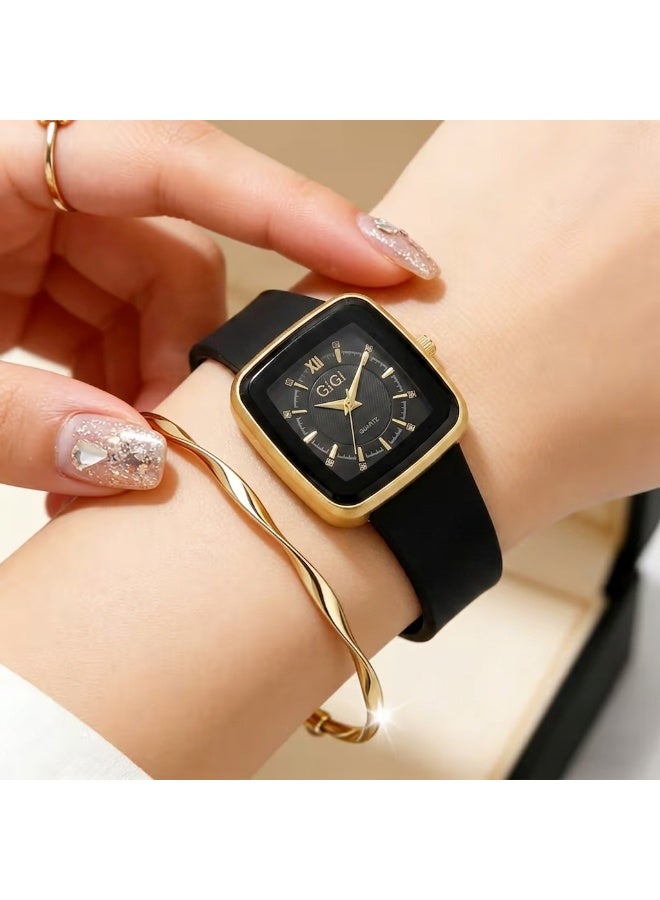 GiGi Women's wristwatch with a PU leather strap and quartz movement; a stylish, casual timepiece—perfect as a gift for birthdays or graduations—suitable for everyday wear - Image 5