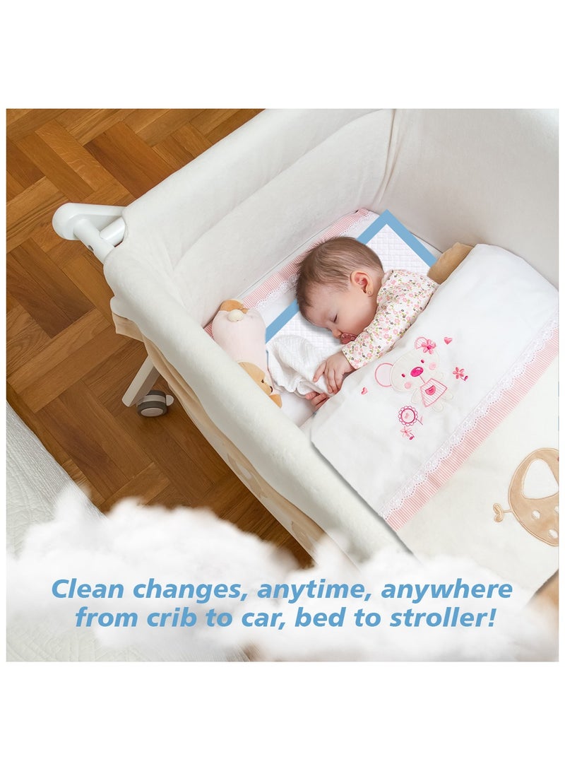 لطف وحضن حفاضات تغيير الحفاضات للأطفال (عبوة مكونة من 90 قطعة) مقاس 60 سم × 45 سم - Image 5