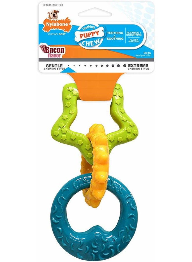 Nylabone (3 Pack) Just For Puppies Triple Teething Ring Chew Toy - Image 1