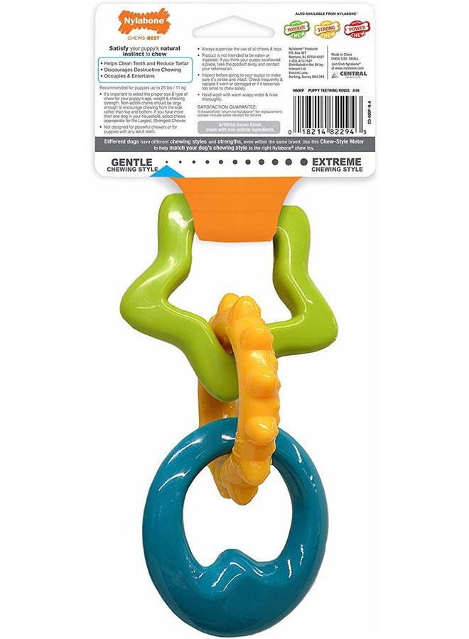 Nylabone (3 Pack) Just For Puppies Triple Teething Ring Chew Toy - Image 2