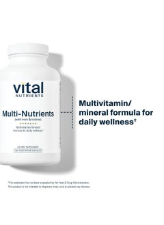 Vital Nutrients Multi-Nutrients with Iron and Iodine | Vegetarian Multivitamin and Mineral Supplement with Iron | Gluten, Dairy, Soy Free | Non-GMO | 180 Capsules - pzsku/Z8422E26F30E00BF14D2EZ/45/_/1739864815/8ef40e03-d10f-4fd9-8f5d-4410956d4b72