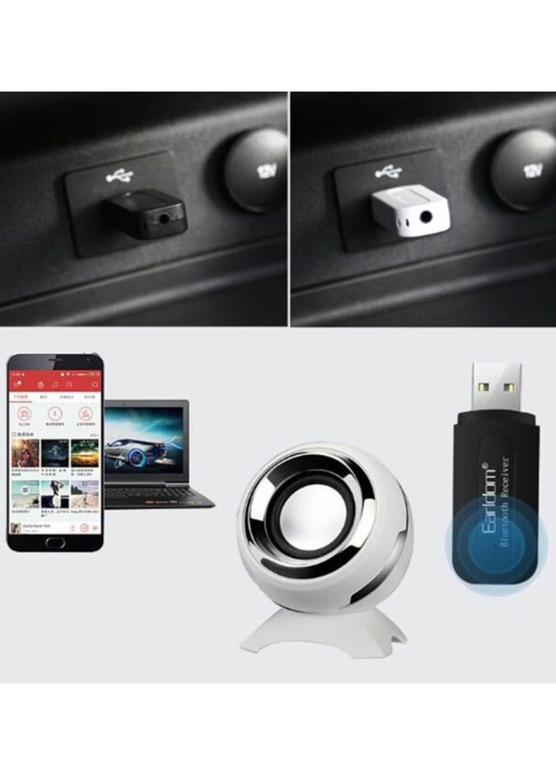 NEW M22 USB Car & Home Stereo Bluetooth Receiver 3.5mm – Wireless Music Streaming Adapter for Car, Home Audio, and Speakers (Black) - Image 4