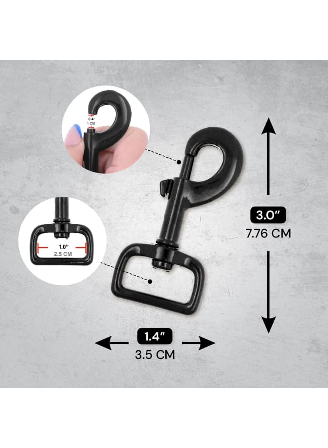 Swivel Snap Hooks Heavy Duty Trigger Clip Clasps for Dog Leashes, Bags, Backs, Straps, Harnesses, 10 Pieces 3.25 Inches Black - Image 2