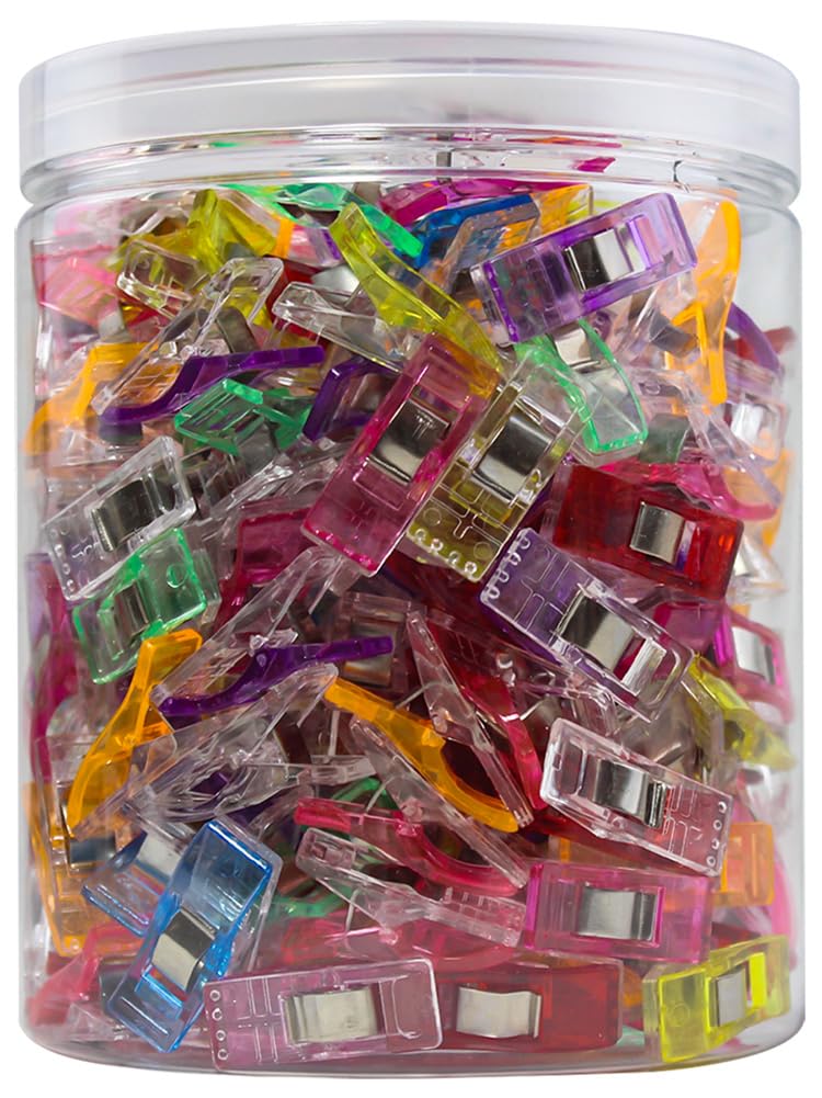 Sewing Clips200 PcsSewing Clips for FabricFabric Clips for Sewing and QuiltingQuilting Clips for BindingSewing Accessories and Supplies9 Colors