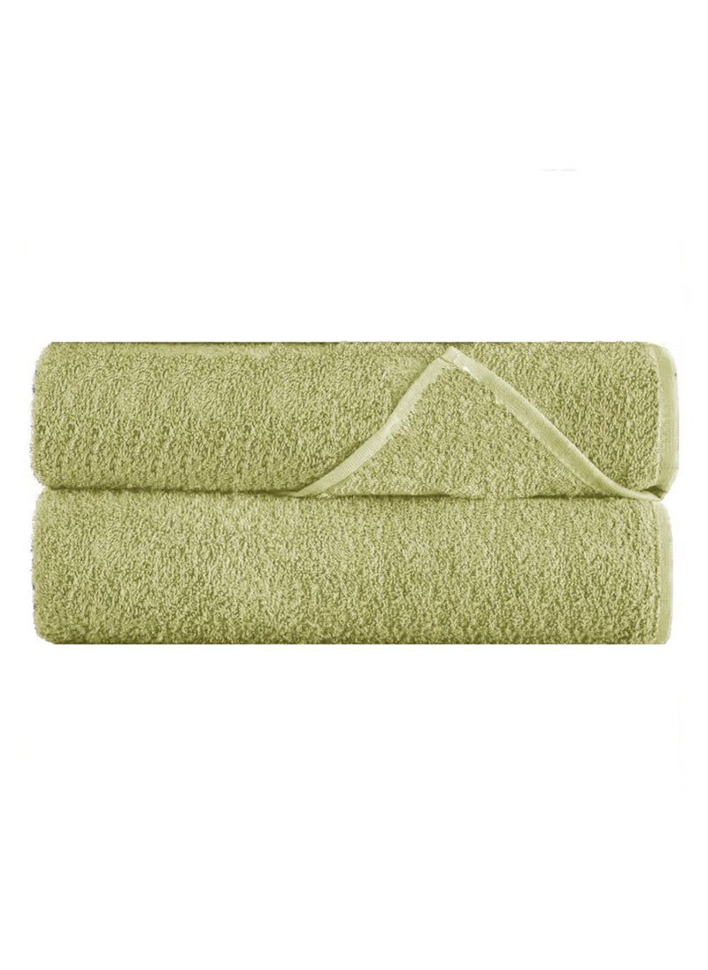MAXQON Pack Of 2 - Bath Towel - 100% Cotton 600 GSM Large Size (70x140cm) Highly Absorbent And Super Durable , Color Beige  - Image 1