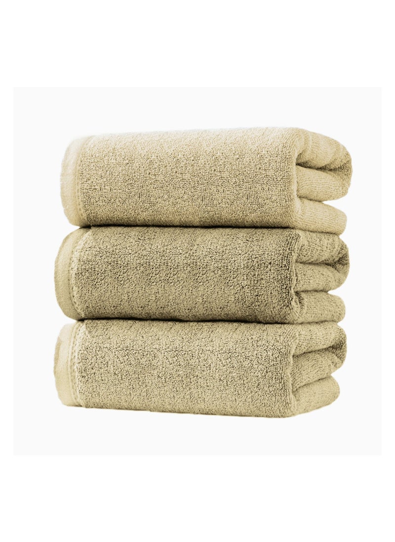 MAXQON Pack Of 2 - Bath Towel - 100% Cotton 600 GSM Large Size (70x140cm) Highly Absorbent And Super Durable , Color Beige  - Image 5