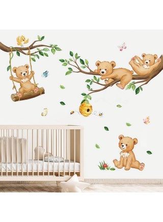 Woodland Bear Wall Decals Animal Tree Branch Wall Stickers Baby Nursery Kids Bedroom Living Room Wall Decor - pzsku/Z84230F72A590E2A0AA91Z/45/_/1688970934/aa956fac-ec66-4115-a922-02ad31b4e935