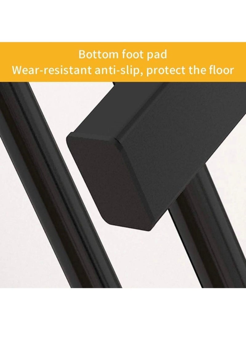 Tiba - Multipurpose Clothes Rack with Bottom Shelf/Coat Jacket Hanger for Home Bedroom Storage Organizer Unique Display Stand (Black / 150 x 110 x 40cm) - Image 1