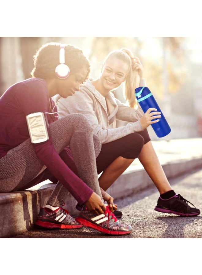 روییيس زجاجة مياه معزولة من الفولاذ المقاوم للصدأ سعة 24 أونصة، زجاجة رياضية مانعة للتسرب وخالية من مادة BPA مع ماصّة، قارورة حرارية للصالة الرياضية والسفر والمشي لمسافات طويلة، تحافظ على برودة الثلج طوال اليوم - Image 5