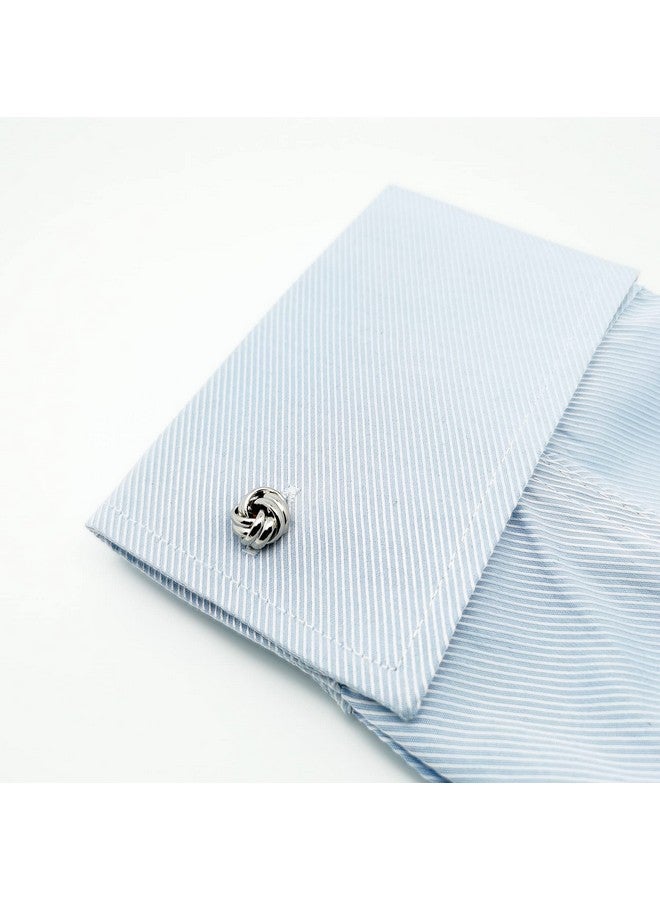 Jonwo Lady Men'S Cuff Links For French Silver Knot Tuxedo Shirt Stainless Brass Metal Shirt Buttons Cufflinks Anniversary In Gift Box - Image 5
