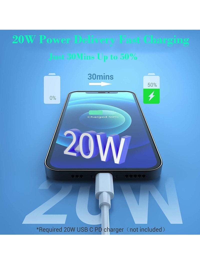ELTRAZONE - [Apple MFi Certified] USB-C to Lightning Cable 20W, 2 Pack 6.6FT Power Delivery Fast Charging Data Sync Type C PD Quick Charger Compatible with iPhone 12/12 Pro/11/XS/XR/X 8/iPad/AirPods Pro - Image 1