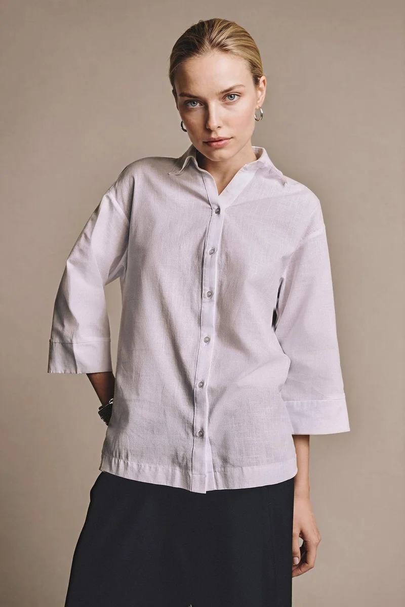DeFacto Regular Fit Shirt Collar Long Sleeve Shirt