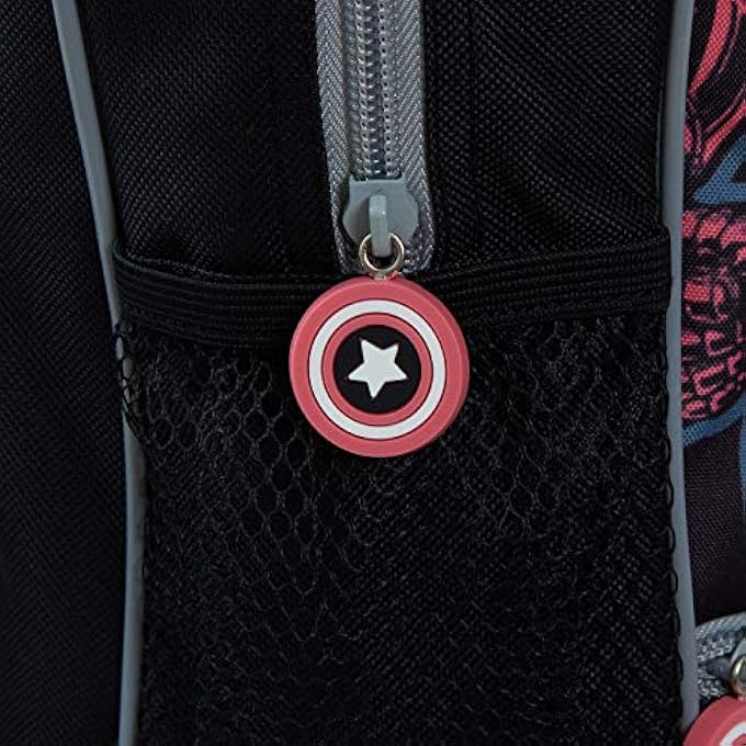 Marvel Comics Comics Avengers Kids Backpack Large School Bag Travel Backpack Black Bag for Boys Girls Adults Backpack with Cup Holder - Image 2