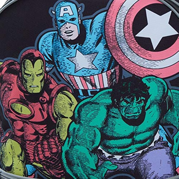 Marvel Comics Comics Avengers Kids Backpack Large School Bag Travel Backpack Black Bag for Boys Girls Adults Backpack with Cup Holder - Image 4