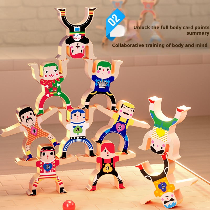 16 Figures Stacking Blocks Balance Tower Toy - Image 2
