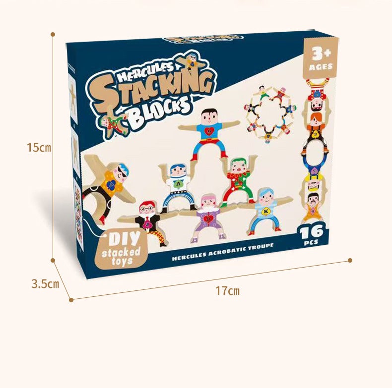 16 Figures Stacking Blocks Balance Tower Toy - Image 3