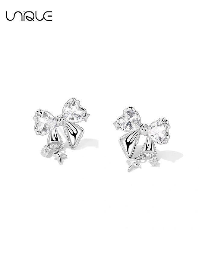 يونيك أقراط - أقراط قوس - أقراط ماسية - أقراط شرابة قلادة - أنيقة وبسيطة وعصرية - هدايا - Image 2