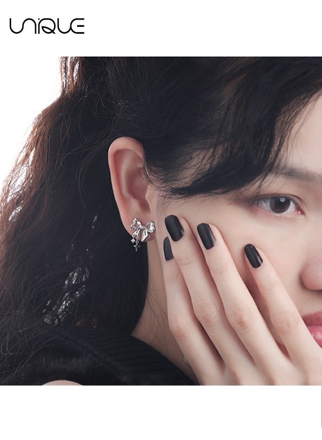 يونيك أقراط - أقراط قوس - أقراط ماسية - أقراط شرابة قلادة - أنيقة وبسيطة وعصرية - هدايا - Image 4