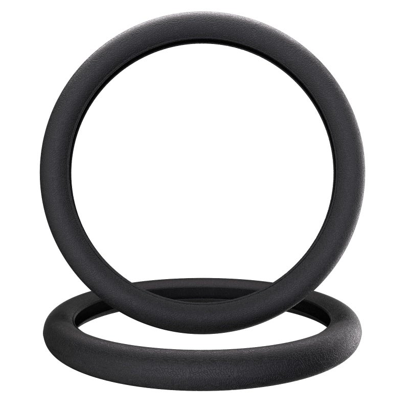 LRITER Car Steering Wheel Cover NonSlip Silicone Material Multiple Color Choices Universal Auto Parts Steering Wheel Cover Suitable for Most Cars Black2PCS - Image 3