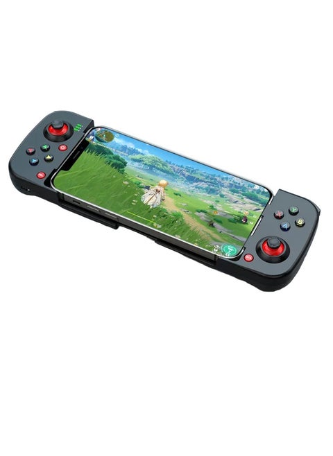 Mobile Game Controller, Bluetooth 5.0 Wireless Stretchable Gamepad, Ergonomics Design Plug And Play Game Controller, Non Slip Grip Retractable Joystick For Mobile Phone, (Black)