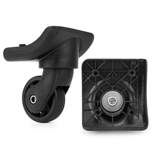 Ech.Apr 1 Pair Luggage Wheels Replacement Black Suitcase Wheels Replacement Parts Caster Trunk Wheels Luggage Suitcase Trolley - Image 1