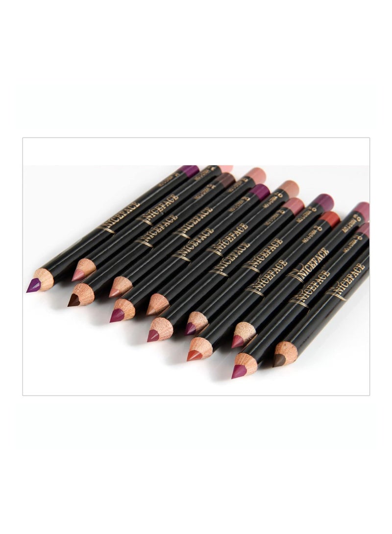 Nice Face 12pcs Italia Deluxe Ultra Fine Lip Liner Set Of 12 Colors Color Rendering Long Lasting - Image 2