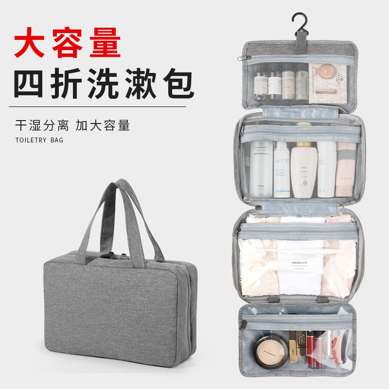 Travel Waterproof Folding Dry And Wet Separation Wash Bag Men'S Cosmetic Storage Bag Cosmetic Bag - Image 2