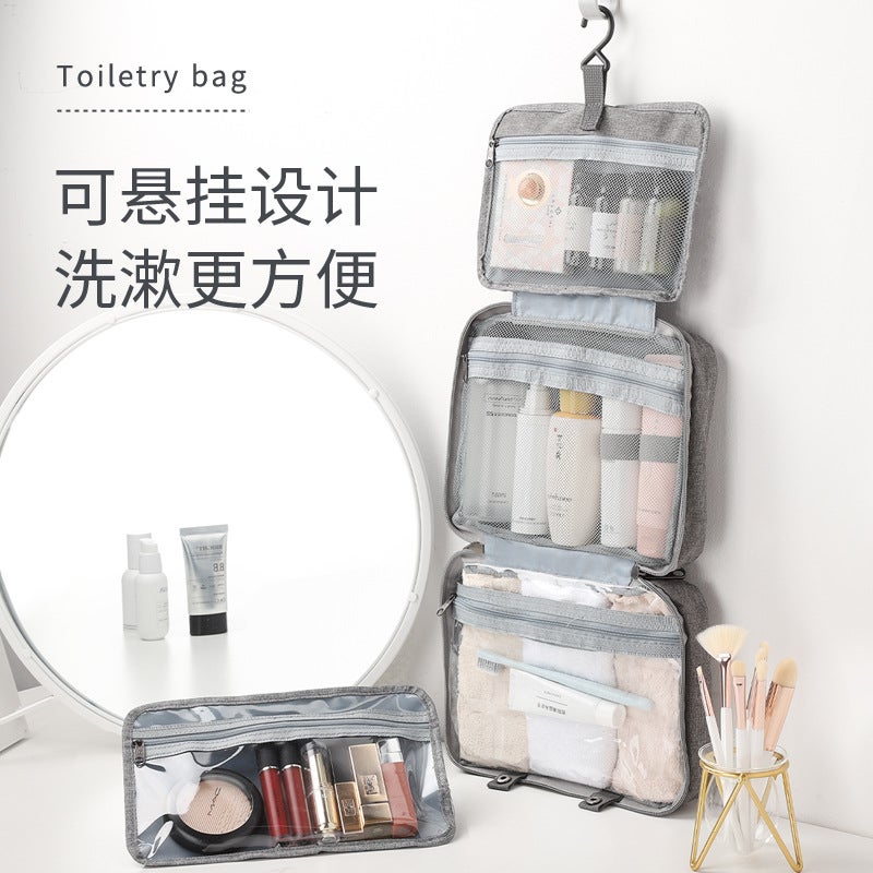 Travel Waterproof Folding Dry And Wet Separation Wash Bag Men'S Cosmetic Storage Bag Cosmetic Bag - Image 4