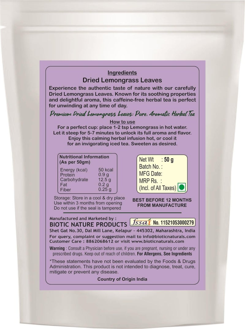 Biotic Organic Dried Chamomile Hibiscus Flowers and Dry Lemon Grass Leaves - Herbal Tea Flowers Combo - Chamomile Flower - Hibiscus Flower - Lemongrass Dry Leaves Combo - 150g (50gm each) - Image 3