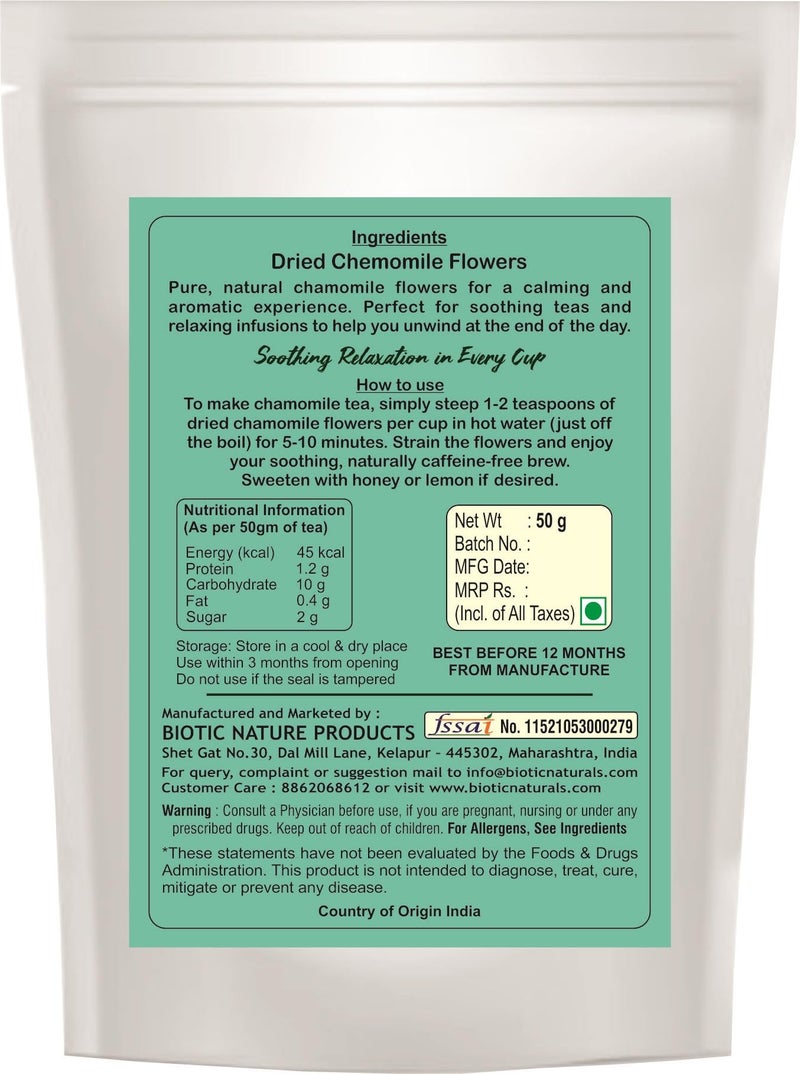 Biotic Organic Dried Chamomile Hibiscus Flowers and Dry Lemon Grass Leaves - Herbal Tea Flowers Combo - Chamomile Flower - Hibiscus Flower - Lemongrass Dry Leaves Combo - 150g (50gm each) - Image 4